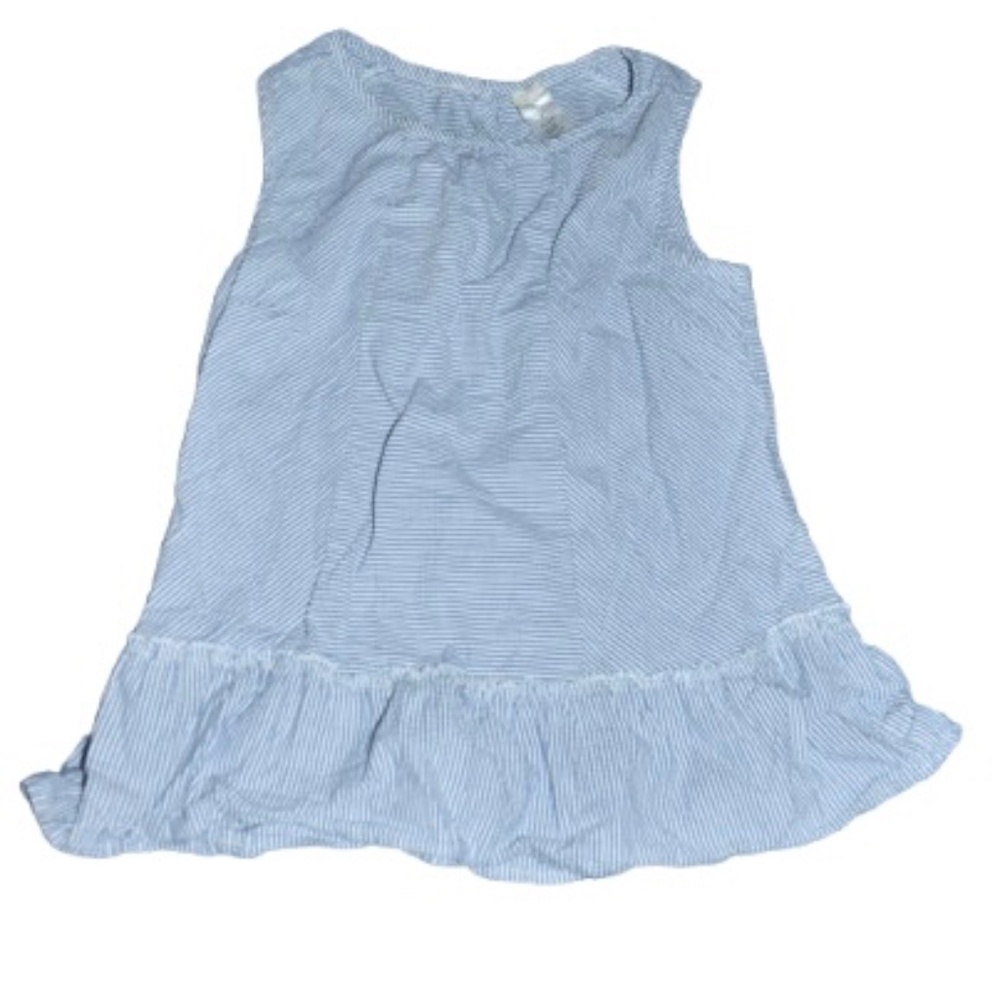 Babydoll Striped Blue Tank Top